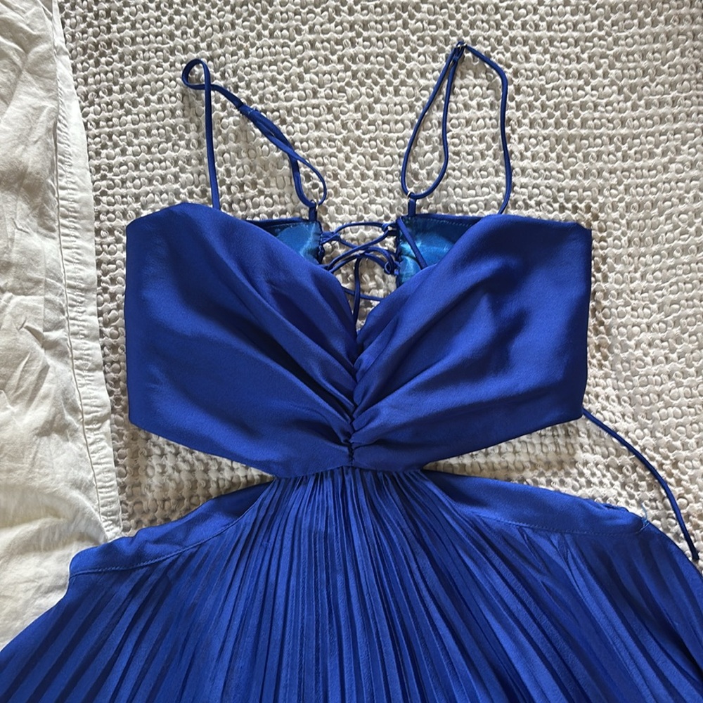 DELFI Zulay blue pleated dress - Picture 5 of 7